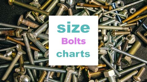 Size Chart for Bolts and Different Types