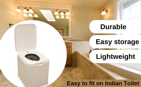 SMARTCARE Premium Portable Top Opening Toilet Seat Commode Chair with ...