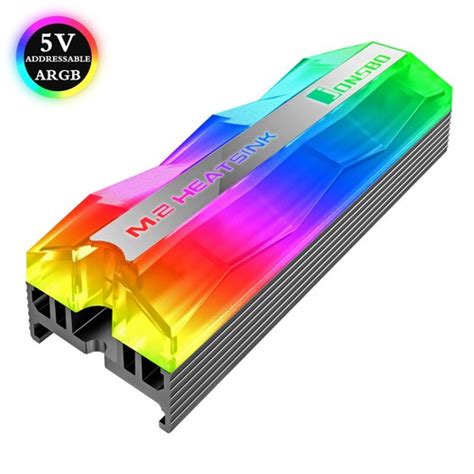 Buy RGB SSD M.2 Cooling Cooler HeatSink 2280 Addressable LED Aluminum ...