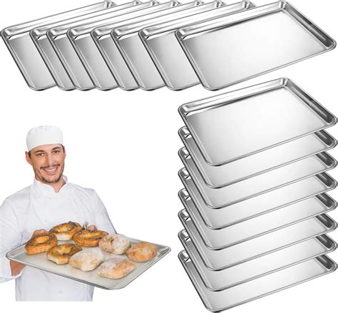 Amazon.com: Zhehao 16 Pack Half Size Baking Sheet Pan 18 x 13 Inch ...