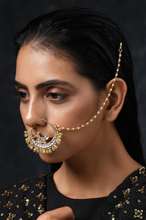 Diya Kundan Gold Nosepin – Paisley Pop Shop