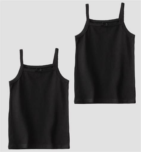 Buy YUV Girls 95% Cotton & 5% Elastane Solid Slips/Camisoles, Pack of 2 ...