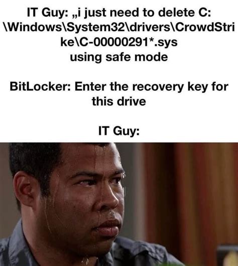 Image result for BitLocker Recovery Key Meme