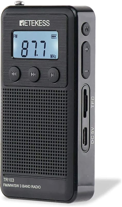 Retekess TR103 Mini Radio Portable AM FM, Small Digital Radio for ...