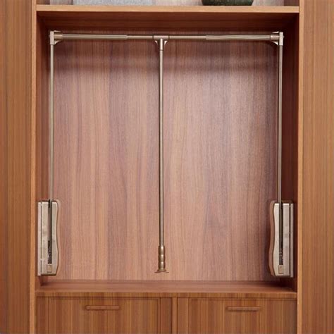 Buy FLJUN Pull Down Hanging Wardrobe Rail, Adjustable Width Wardrobe ...