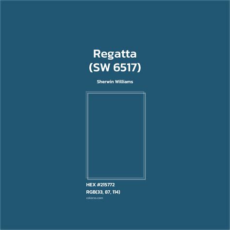 Sherwin Williams Regatta (SW 6517) Paint color codes, similar paints ...