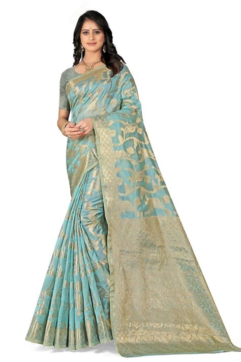 Buy Sugathari Women's Banarasi Saree Pure Kanjivaram Silk Saree Soft ...