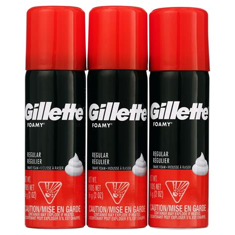 Gillette Foamy Regular Shaving Cream, Regular, 2 oz (3 Pack) (Bundle ...