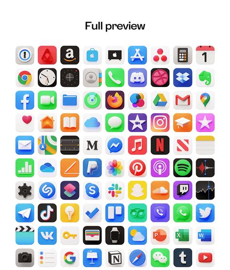 Ios style icons | New apple icons, App icons set, 3d app icons