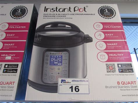 8 QUART INSTANT POT DUO PLUS 9-IN-1 MULTI USE PROGRAMMABLE PRESSURE ...