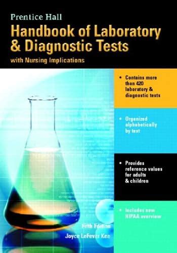 Buy Prentice Hall Handbook of Laboratory and Diagnostic Tests with ...