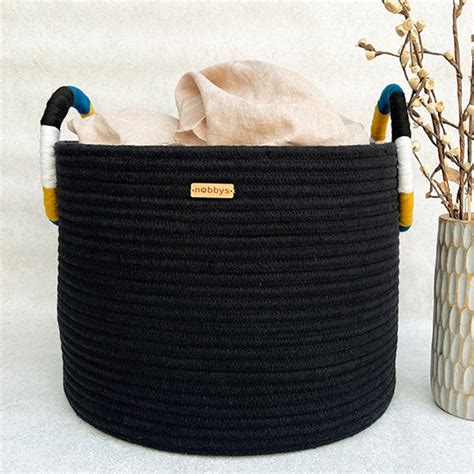 Black Laundry Basket - Laundry Basket With Handle | Nobbys