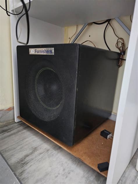 4D Furnishers HSW-400 12 Inch Home Theater Passive Subwoofer 400 Watts ...