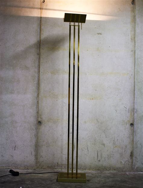 Vintage Mid Century Brass Floor Lamp By Deknudt | #87104