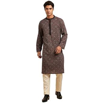 Buy Arch Attire Men's Kurta | Cotton Handloom Blend Long Kurta | Full ...