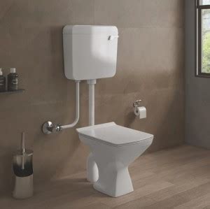 clayplus CERAMIC Floor Mounted Western Toilet Commode With Flush Tank ...