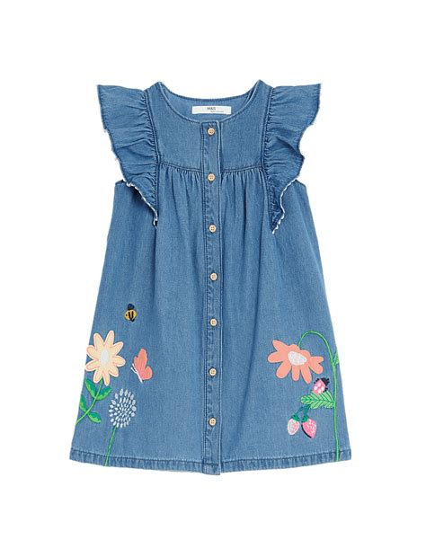 Buy Denim Floral Dress at Marks & Spencer