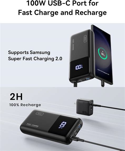 INIU 25000mAh Power Bank with 65W USB C Laptop India | Ubuy
