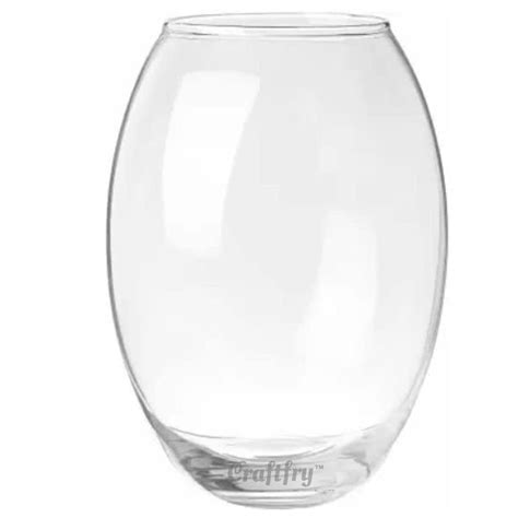 Buy Craftfry Oval Shaped Glass Vase: Elegant 8-Inch Decor Piece, Ideal ...