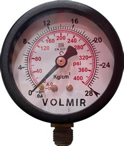 VOLMIR 2.5 Inch MS Pressure Gauge 28kg/cm² | 400 PSI Heavy Duty Bottom ...
