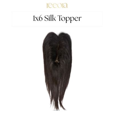 1x6 Silk Base Human Hair Topper for Grey Coverage – Natural Black, Mid ...