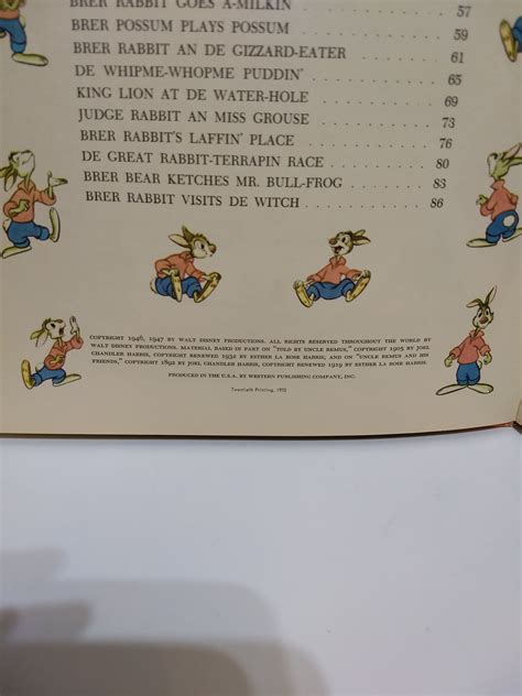 Walt Disney's Uncle Remus Stories de Marion Plamer, Joel Chandler ...