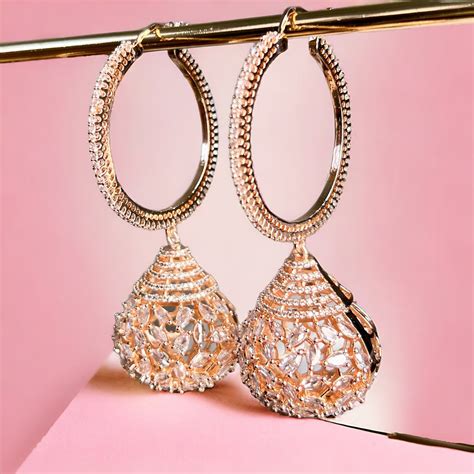 Lucy American Diamond Earrings (Rose Gold) – AAMARA