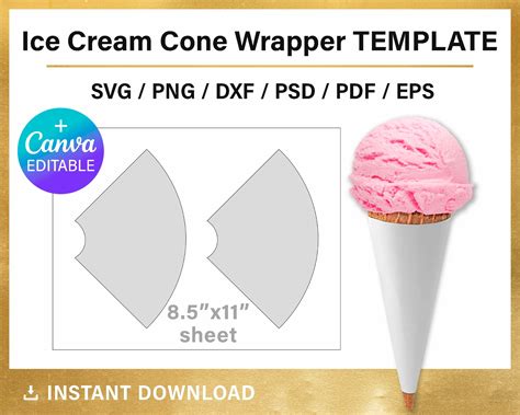 Ice Cream Cone Template