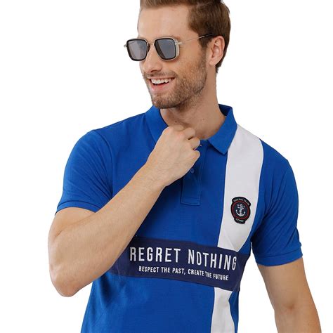 Classic Polo Bro Mens Color Block Slim Fit Polo Neck Multicolor T-Shirt ...