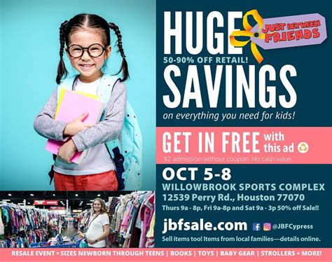 HUGE Childrens Sale-*FREE ADMISSION TICKET*- Just Between Friends ...