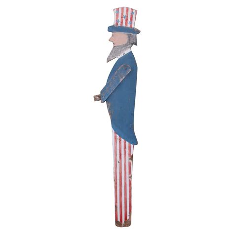 Patriotic Folky Uncle Sam, Garden Ornament For Sale at 1stDibs | uncle sam side profile, uncle ...