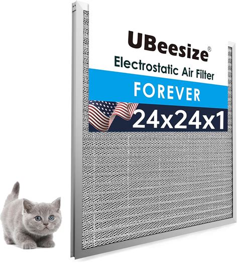 Amazon.com: UBeesize 24x24x1 Reusable Electrostatic Air Filter HVAC AC Furnace Filter,MERV 8 ...
