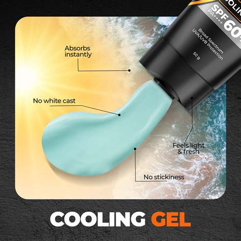 Beardo Max Sunscreen Cooling Gel SPF 60 (50g) – Beardo India