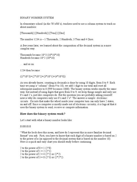 Image result for Binary Number System Tutorial