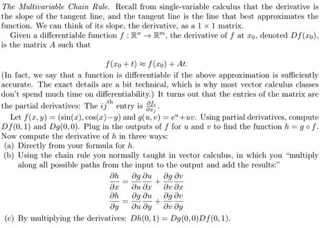 Image result for Multivariable Chain Rule Examples