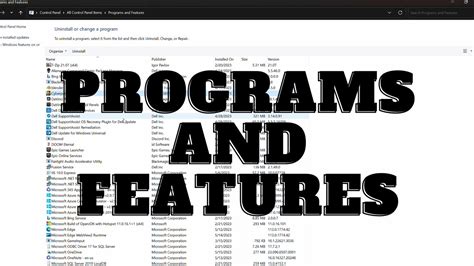 Image result for Programmes and Features