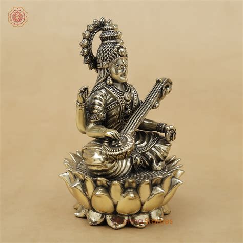 Brass Saraswati Fine, 5" – Dharma Statues