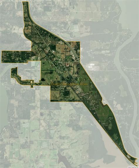 Map of Knoxville town, Arkansas - Thong Thai Real