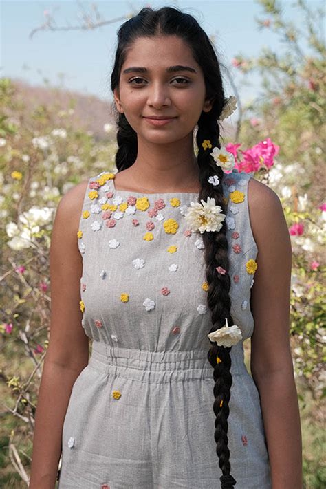 Buy Okhai Holiday Pure Cotton Hand Embroidered Summer Jump Suit For ...