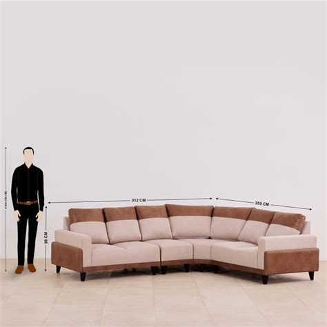 Buy Antonio Fabric 2+1+1+2 Seater Sectional Sofa Set - Beige from Home ...