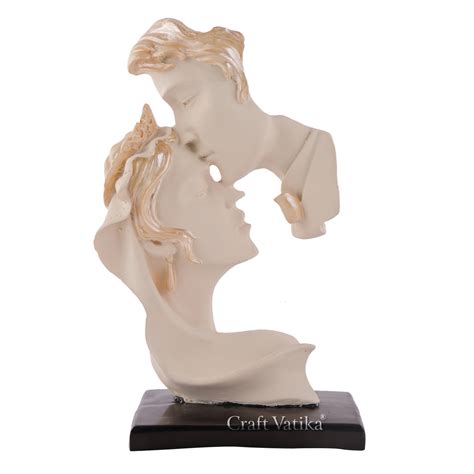 Buy Online Human Face Love Couple Sculptures Showpieces– CraftVatika