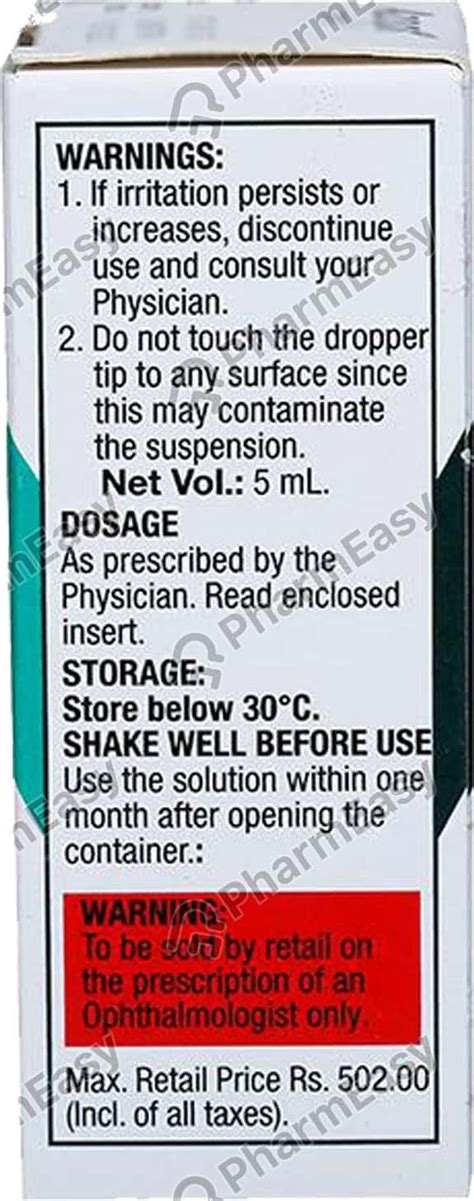 Azopt 1 % Eye Drop (5): Uses, Side Effects, Price & Dosage | PharmEasy