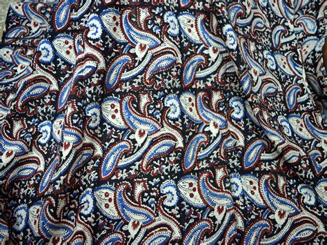 Blue Indian Hand Block Print Cotton Fabric by the yard Quilting Soft S ...