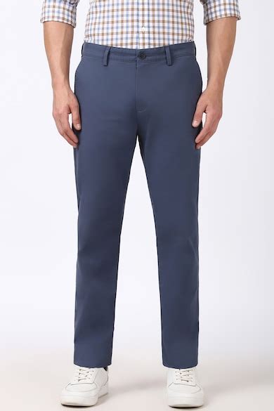 Buy Men Blue Solid Super Slim Fit Trousers Online - 39724727 | Peter ...