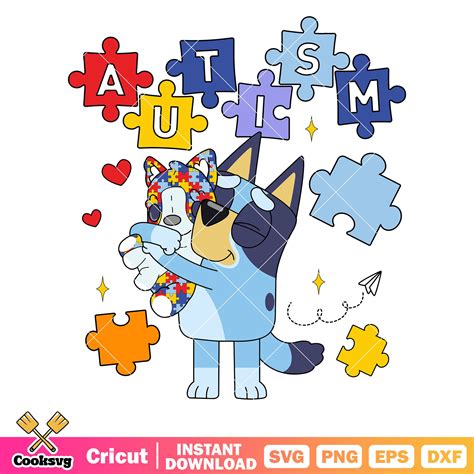 Bluey dog happy autism svg, autism awareness day shirts svg – Cooksvg