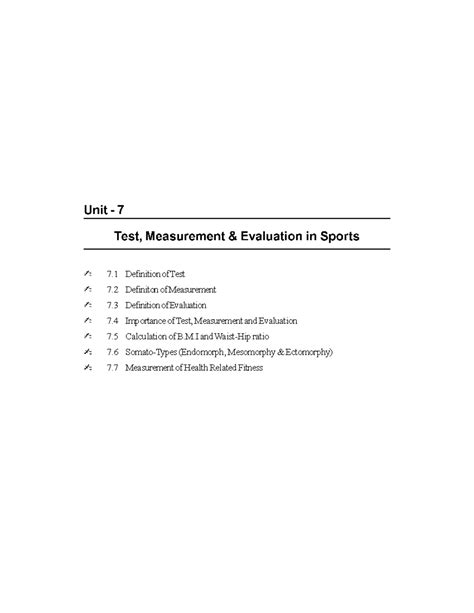 Physical Education Measurement and Test - 7 Definition of Test 7 ...