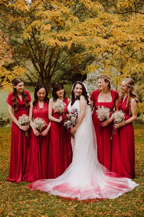 Red Bridesmaids Dresses