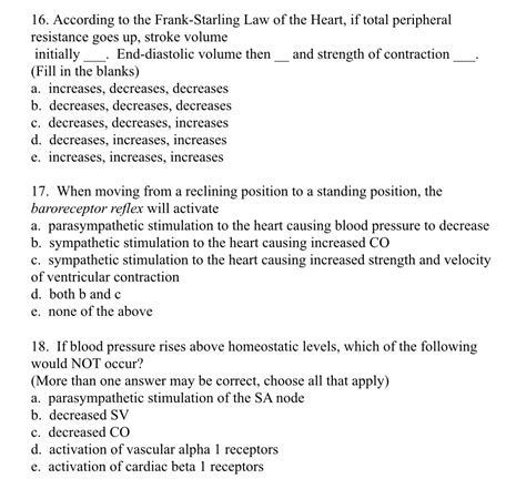 Solved According to the Frank-Starling Law of the Heart, if | Chegg.com