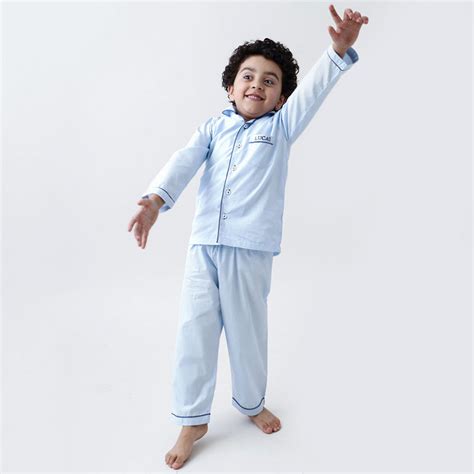 Sky Blue Pajama Set For Kids | Little West Street