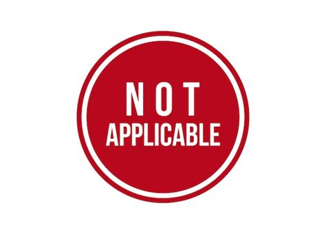 Not applicable red banner design vector illustration | Premium Vector